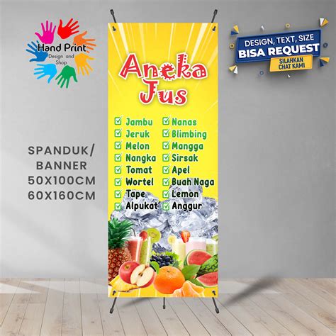 Spanduk Banner Aneka Jus Buah Segar Gratis Memesan Desain Lazada