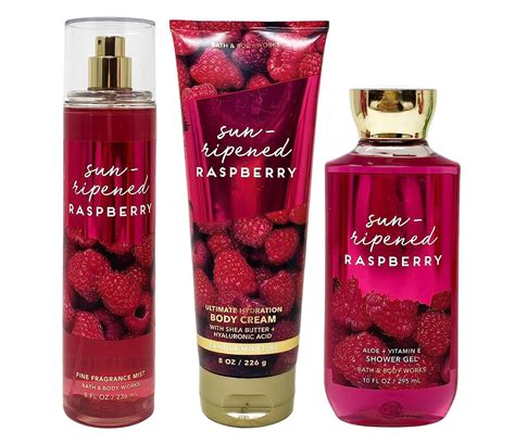 Bath And Body Sun Ripened Raspberry 3 Piece Bundle Body