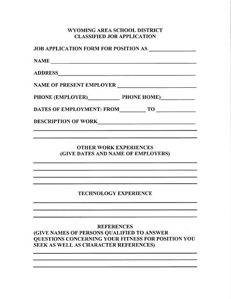 Classified Application Form - Wyoming Area School District - Edit, Fill, Sign Online | Handypdf