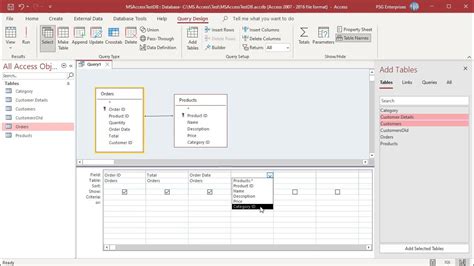 Create A Query In Design View In Ms Access Office 365 Youtube