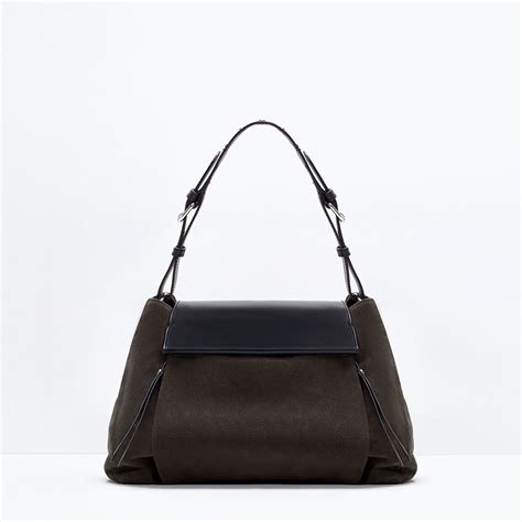 Zara Leather Bucket Bag In Green Khaki Lyst
