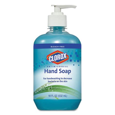 Clorox® Antimicrobial Hand Soap Unscented Blue 18 Oz Pump Bottle 12