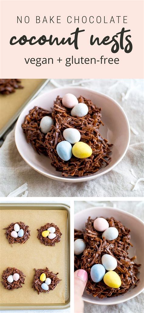 No Bake Chocolate Coconut Nests Recipe Coconut Nest Food Easy