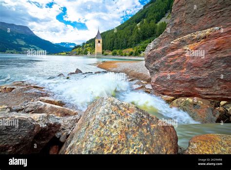 Bell tower submerged lake reschen hi-res stock photography and images ...