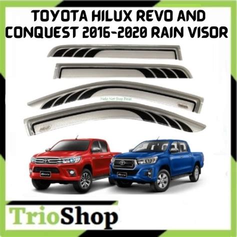 Toyota Hilux Revo And Conquest 2016 2020 Rain Visor Sun Guard Window