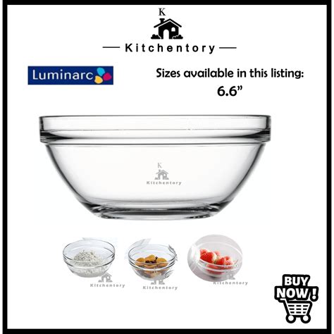 Luminarc Microwave Oven Safe Tempered Glass Bowl Salad Bowl