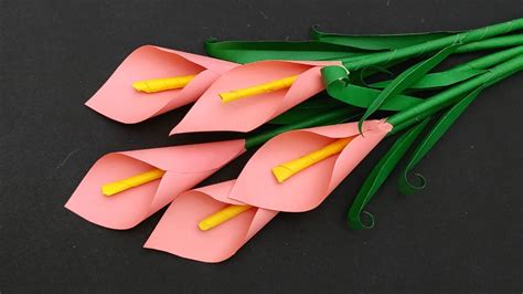 How To Make Calla Lily Paper Flower Calla Lily Flower Making Diy