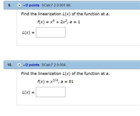 Solved Example 1 Find The Linearization Of The Function F 772