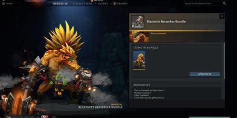 Beli Item Gift Blastmitt Berserker Bundle Immortal Ti Bristleback