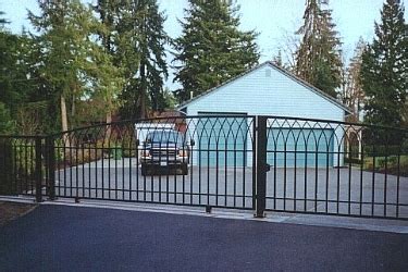 Iron Slide Gate With Arched Pickets Automated Gates And Equipment