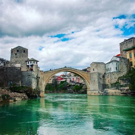 Start Most the famous bridge in the city of Mostar in Bosnia and ...