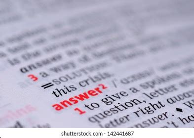 definition word answer stock photo  shutterstock