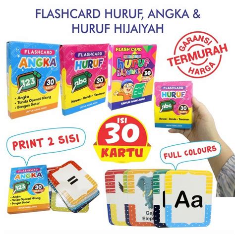 Jual FLASHCARD HIJAIYAH FLASHCARD HURUF FLASHCARD ANGKA KARTU HURUF