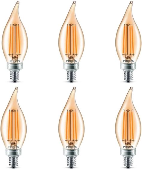 Philips Led Classic Amber Glass Ba Dimmable Filamant Light Bulb