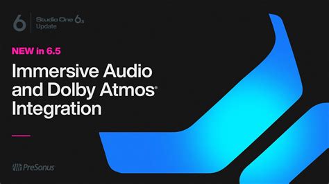 Immersive Audio And Dolby Atmos Integration Studio One Presonus