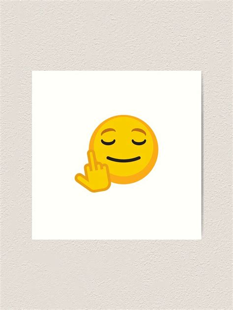 Fuck You Emoji Art Print By FreshLiving Redbubble