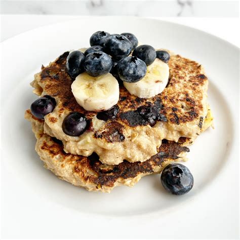 Vegan Banana Oat Blueberry Pancakes Whole Food Recipes Vegan Recipes