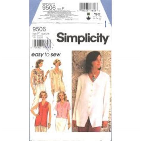 Simplicity Sewing Pattern Blouse Etsy