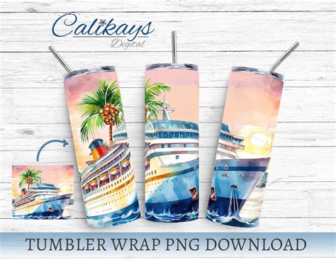 Cruise Ship Tumbler Wrap Sublimation Designs Vacation 20oz Etsy