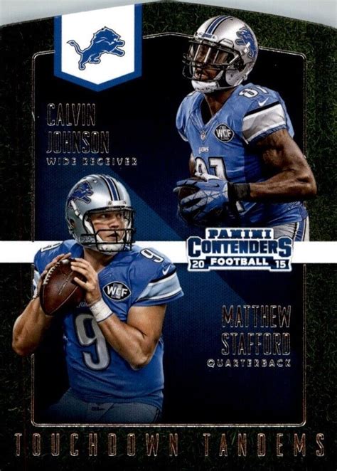 Panini Contenders Touchdown Tandems Calvin Johnson Matthew