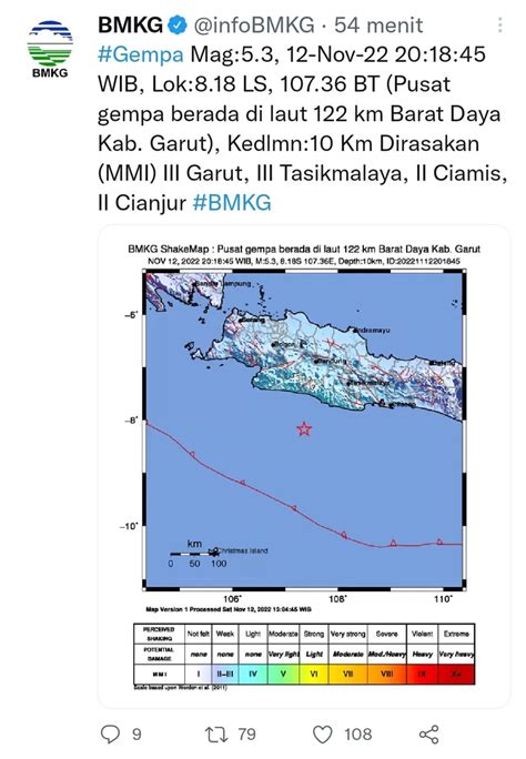 Malam Ini Garut Diguncang 4 Kali Gempa Bumi Terasa Sampai Ke Bandung