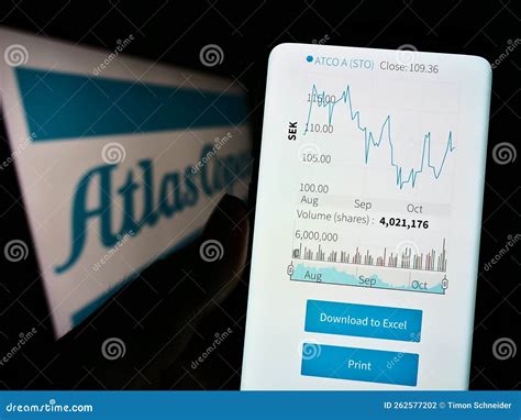 atlas copco industrial company logo editorial image cartoondealercom