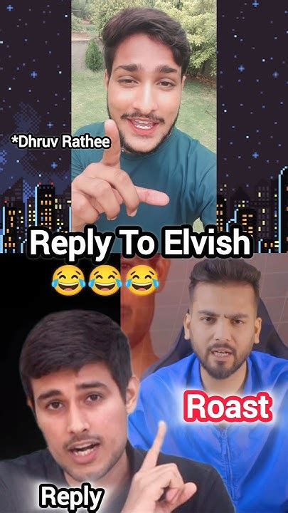 Dhruv Rathee Reply To Elvish 😂👌 Star Preeth Elvishyadav Shorts