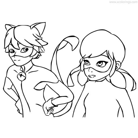 Miraculous Ladybug and Cat Noir Coloring Pages Plagg - XColorings.com