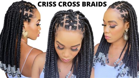 How To CRISS CROSS BRAIDS Beginner Friendly Protective Style