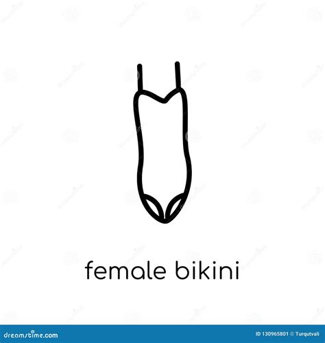 Female Bikini Piece Icon From Brazilian Icons Collection Stock Vector