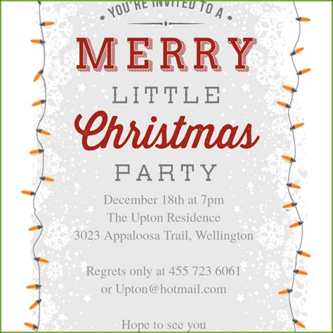 Christmas Dinner Invitation Email Template Invitations Resume