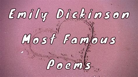 Emily Dickinson Most Famous Poems WittyChimp