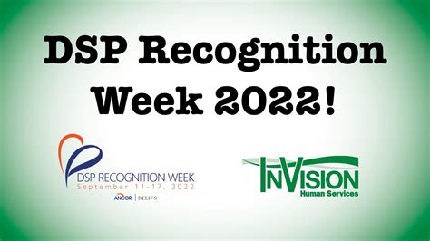 Dsp Recognition Week 2022 Thank You Dsps Youtube