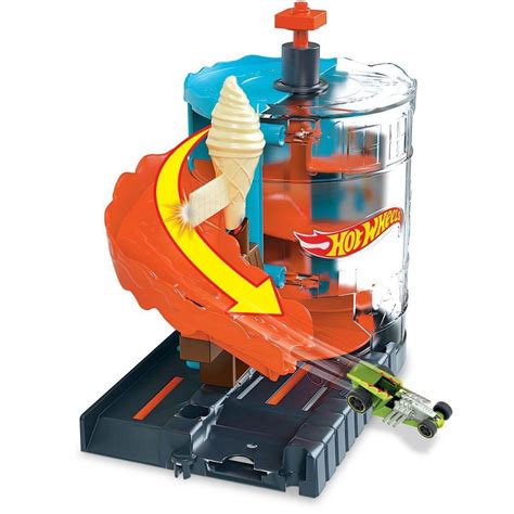 Hot Wheels Pista Loja CITY FMY Conjunto Playset Dowtown Carrinhos Coleção Brinquedo Presente