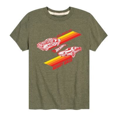 Hot Wheels Valentine S You Make My Heart Race Short Sleeve Graphic T Shirt Heather Military