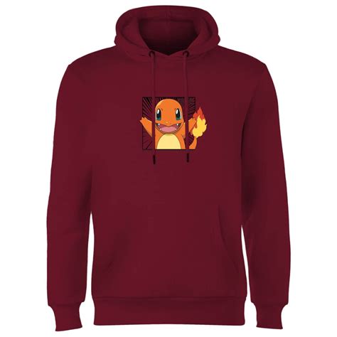 Pokémon Pokédex Charmander 0004 Hoodie Burgundy Clothing Zavvi Uk