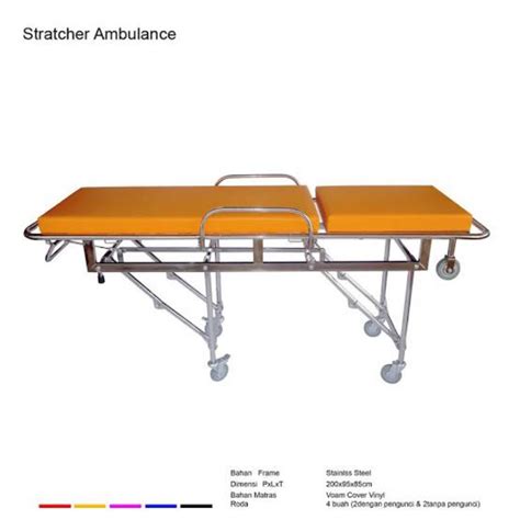 Jual Stretcher Ambulance Stainless Steel Brangkar Dorong Ambulance