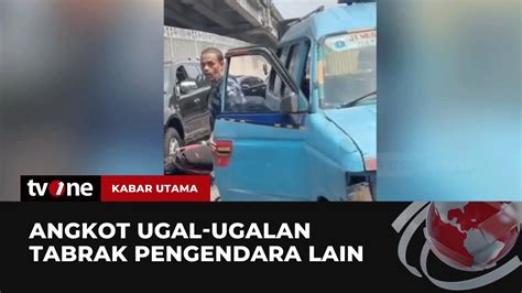 Angkot Ugal Ugalan Hantam Sejumlah Kendaraan Sopir Ditahan Polisi