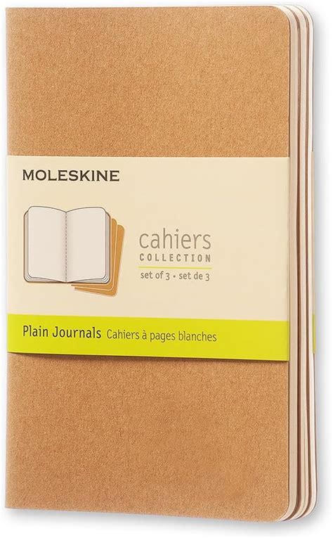 Moleskine - Cahier Journal - Ensemble de 3 Carnets avec Pages à Pages