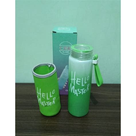 Jual Botol Minum Hello Master Kaca Pouch Shopee Indonesia