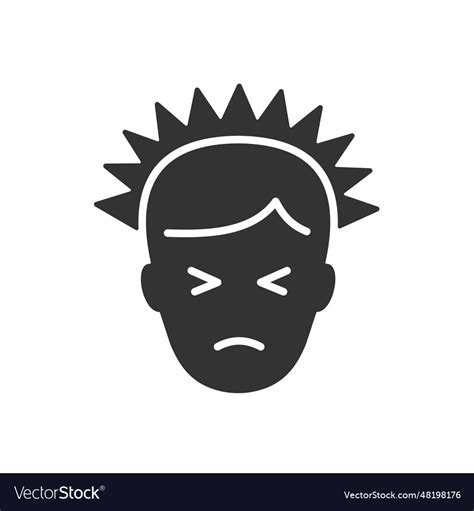 Headache glyph icon on white background Royalty Free Vector