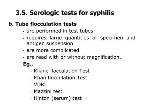 Syphilis Serology Serological Test For Medical Laboratory Ppt