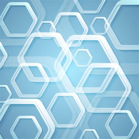 Premium Vector Abstract Bright Blue Hexagons Tech Background