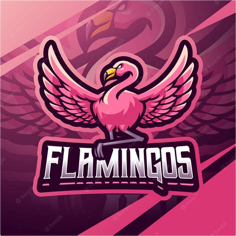 Premium Vector Flamingo Esport Mascot Logo Design