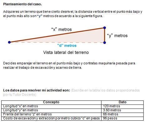 Aplicación del teorema de Pitágoras Estudiante en Línea