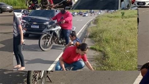 Acidente Deixa Motociclista E Passageira Feridos Em Avenida De Manaus