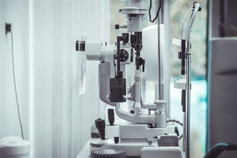 Different Devices For Measuring Diopter And Eye Examination Vis Stock