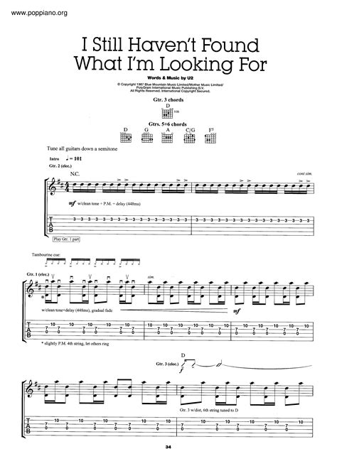 U2 I Still Haven T Found What I M Looking For Sheet Music Pdf Free