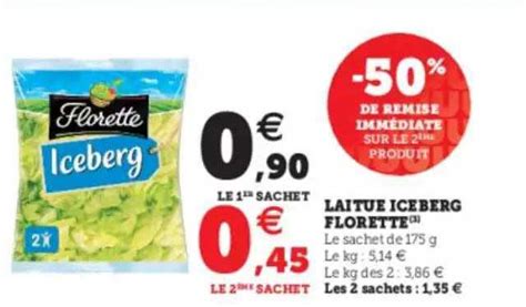 Promo Laitue Iceberg Florette Chez U Express ICatalogue Fr