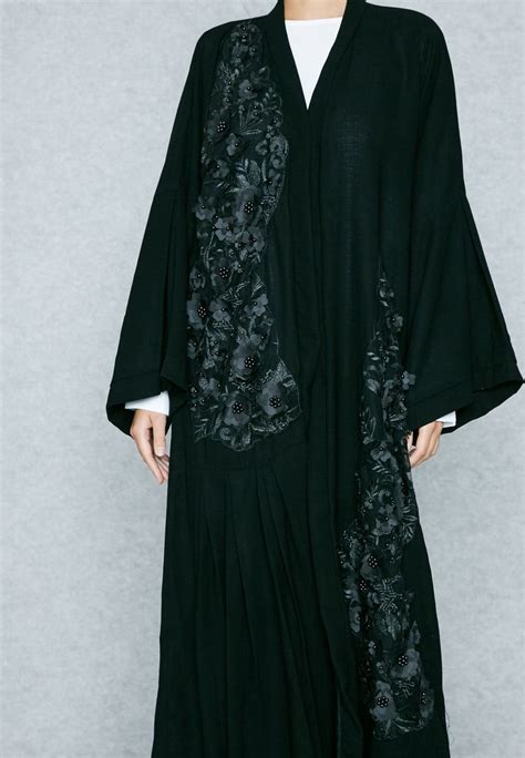 Embroidered Pearl Flower Applique Abaya Flower Applique Abaya